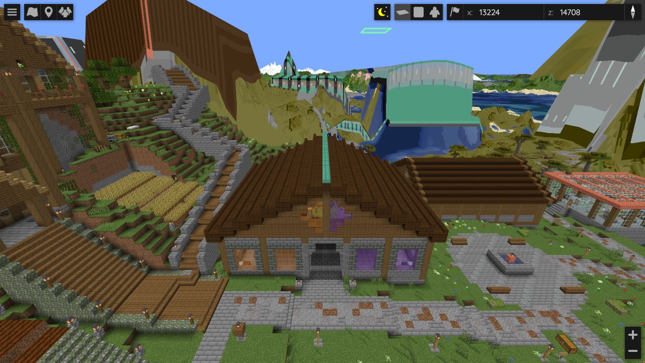 Die Portalhalle und Gebäude unserer echten Limit-Craft-Base